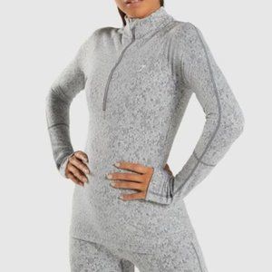 Gymshark Fleur Zip Pullover Top size Small